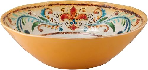 Miniatura 6 de UP ware - Juego de vajilla de melamina de 12 piezas, incluye platos llanos, platos de ensalada, cuencos, servicio para 4 personas (Toscana)