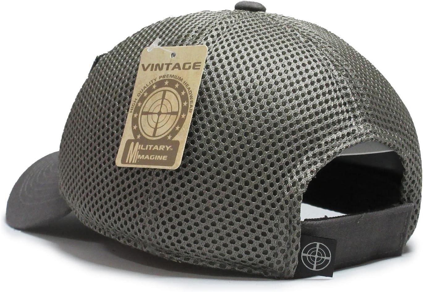 USA Flag Hat Gray Detachable Patch Micro Mesh Tactical Cap - Image 7