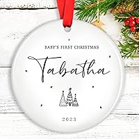 Vista 26 de Adorno de camión volquete de Navidad para niños, tractor personalizado, recuerdo de construcción personalizado para bebés recién nacidos, regalos