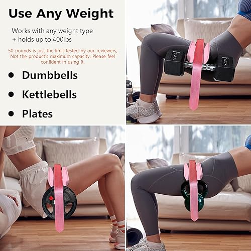 Miniatura 2 de Latest Generation HOOJAKU Hip Thrust Belt, Easy to Use with Dumbbells, Kettlebells, or Plates, Booty Belt for Hip Thrust with Slip-Resistant Padding