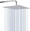 Rain Shower Head, High Flow Stainless Steel Square Rainfall ShowerHead, Waterfall Bath Shower Body Covering, Ceiling or Wall Mount (12