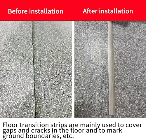 Miniatura 6 de Tira de transición autoadhesiva para el suelo, tira de costura para la alfombra, tira de señal de separación del suelo, tira de transición (5 x 10
