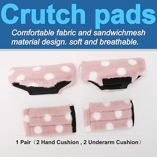 Miniatura 14 de Almohadillas para muletas – Acolchado para muleta de brazo – Funda de almohada universal acolchada para axilas con mango de antebrazo