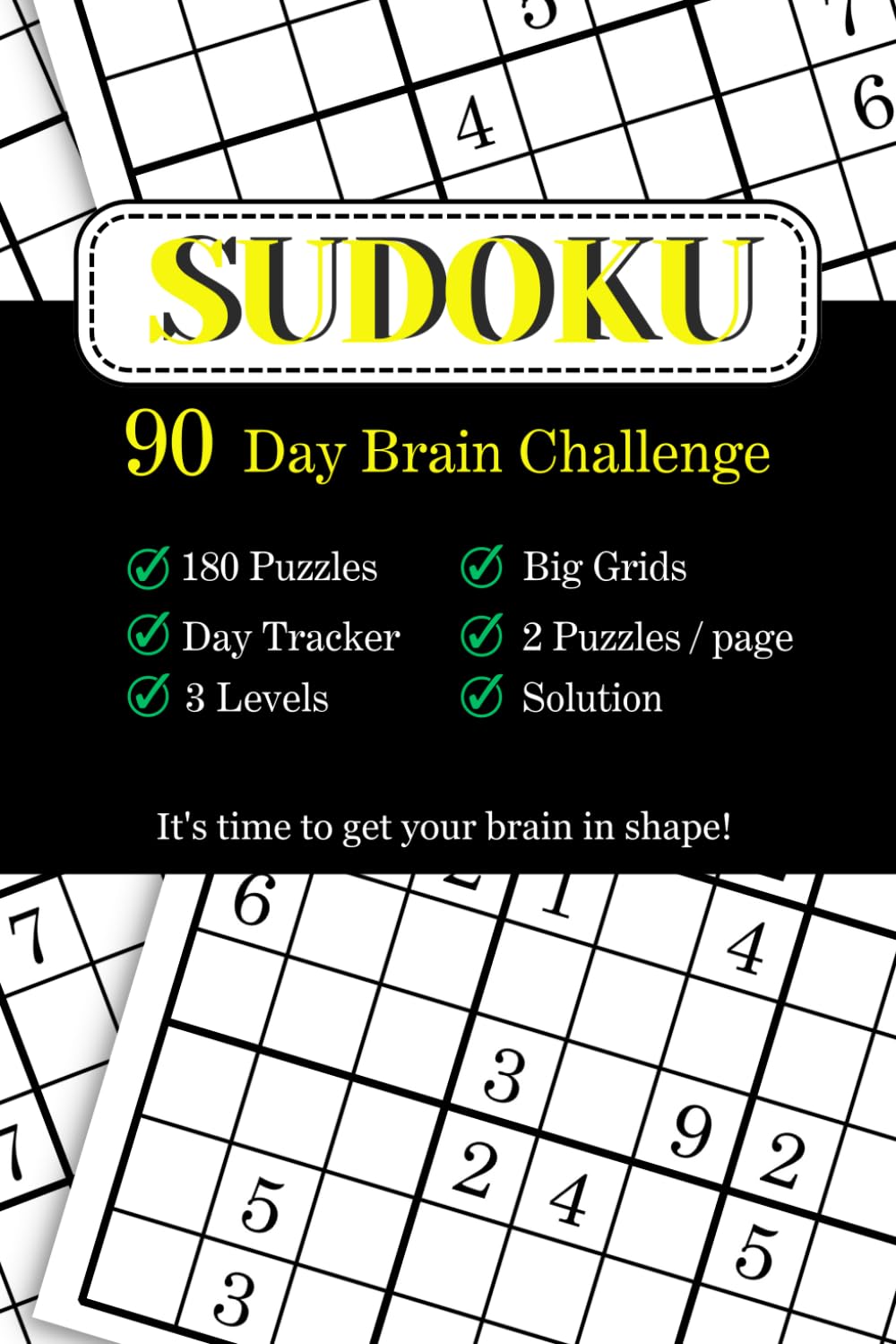 Sudoku 90-Day Brain Challenge: Sudoku Puzzles from Easy to Hard for Adults and Seniors