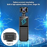 Vista 8 de Tangxi Cámara de acción WiFi 4K, cámaras de vlogging de 40 MP con pantalla HD de 1.3 pulgadas, lente giratoria de 180°, ultra ancha de 135°, control