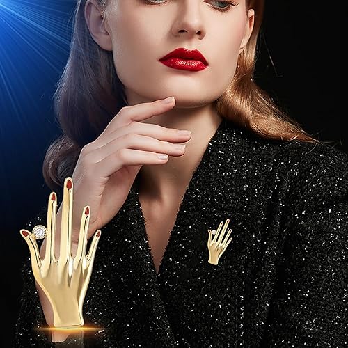 Vista 4 de AILONMEI Broche de la serie floral para mujer, moda grande, broches y alfileres de disfraz para regalo de Navidad