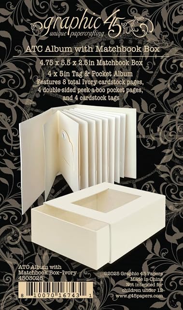 Foto 5 de 5 de Álbum ATC con caja de cerillas - marfil