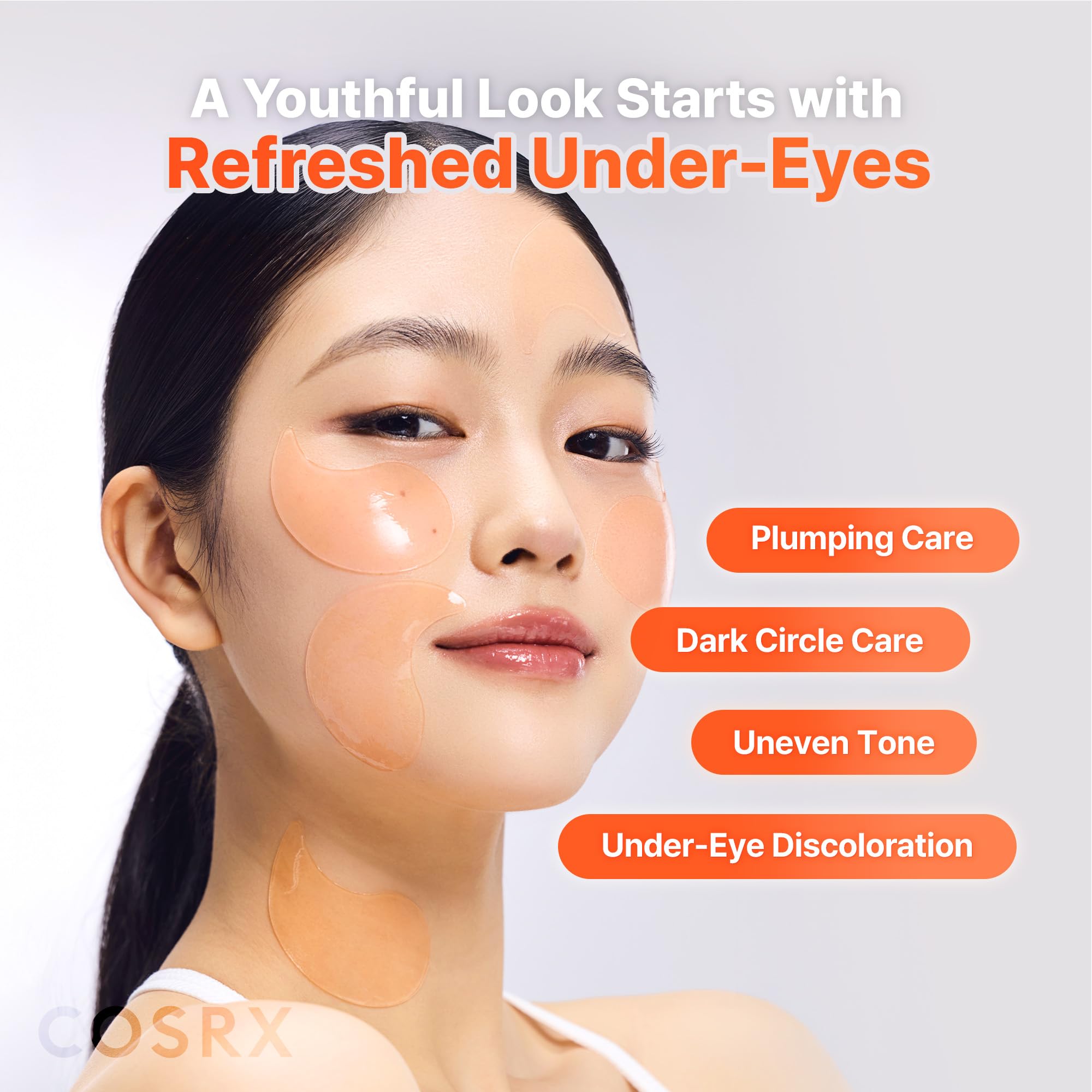 COSRX Lot de 5 patchs pour les yeux hydrogel vitalisant au collagène PDRN (60 patchs)