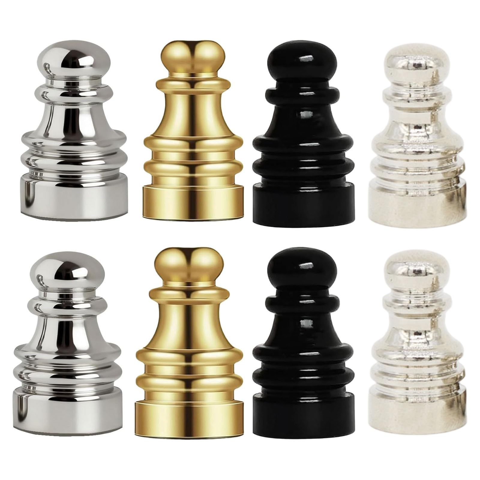 8 Piece Decorative Lamp Finials Decorative for Harps Top 1 Inch Height Simple Grip Cap Styles Common Lighting Fixtures Standard Lamp Change Replacement