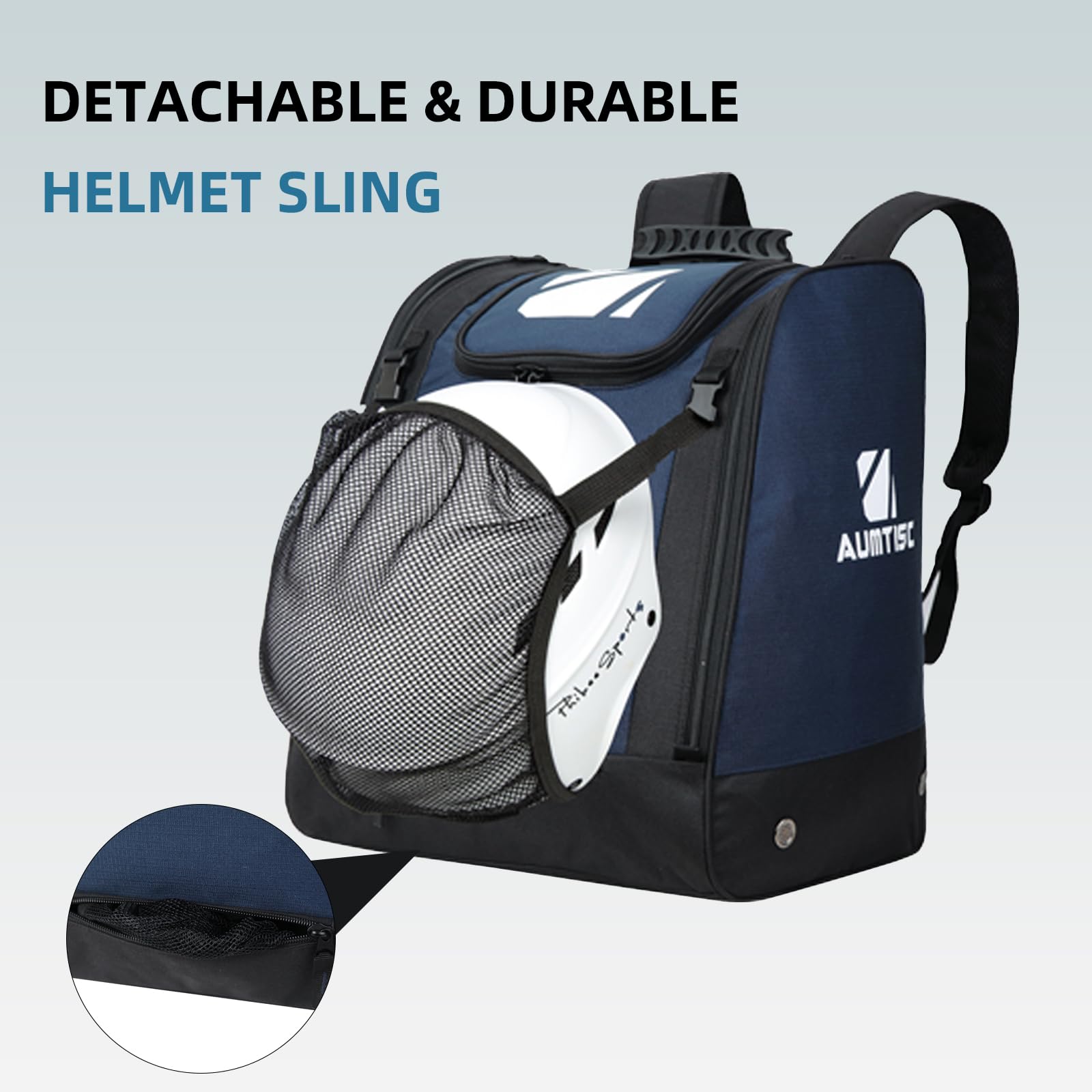 AUMTISC Mochila de esquí para esquí, Nieve, Equipo Deportivo, Bolsa de Viaje, Chaqueta, Casco, Gafas, Guantes y Accesorios