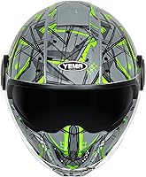 Vista 6 de Cascos modulares de motocicleta para adultos, casco convertible de cara completa a 3/4 de cara abierta, aprobado por DOT con doble visera y Negro