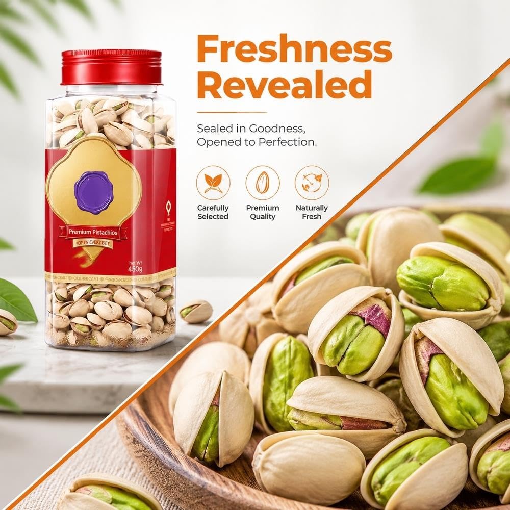 Pistacchi Tostati Con Guscio Vaso Da 458g