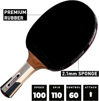 Donic-Schildkröt Tischtennisschläger Waldner 1000, ABP-Griff, 2,1 mm Schwamm, Easy Slick - ITTF Belag, 751801