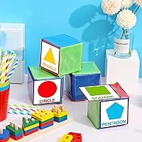 Vista 3 de Yilloog 4 piezas de dados grandes de espuma con bolsillos, para hacer tú mismo, educación, jugar, cubos de dados suaves, aprendizaje y enseñanza