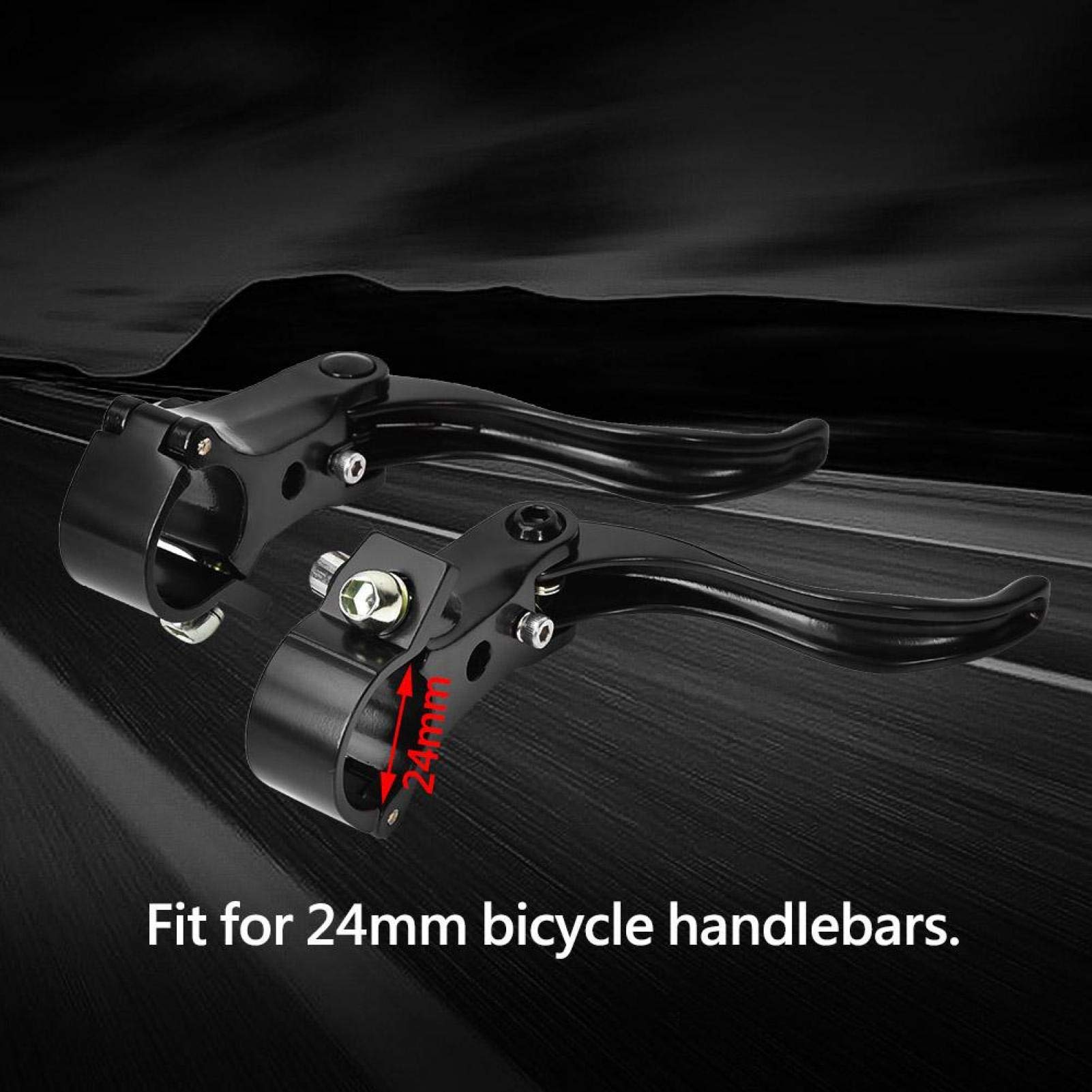 Levier De Frein Vélo Pignon Fixe - Alliage D'aluminium - Diamètre 22,2 Mm Ou 24 Mm - Noir - 1 Paire - 13