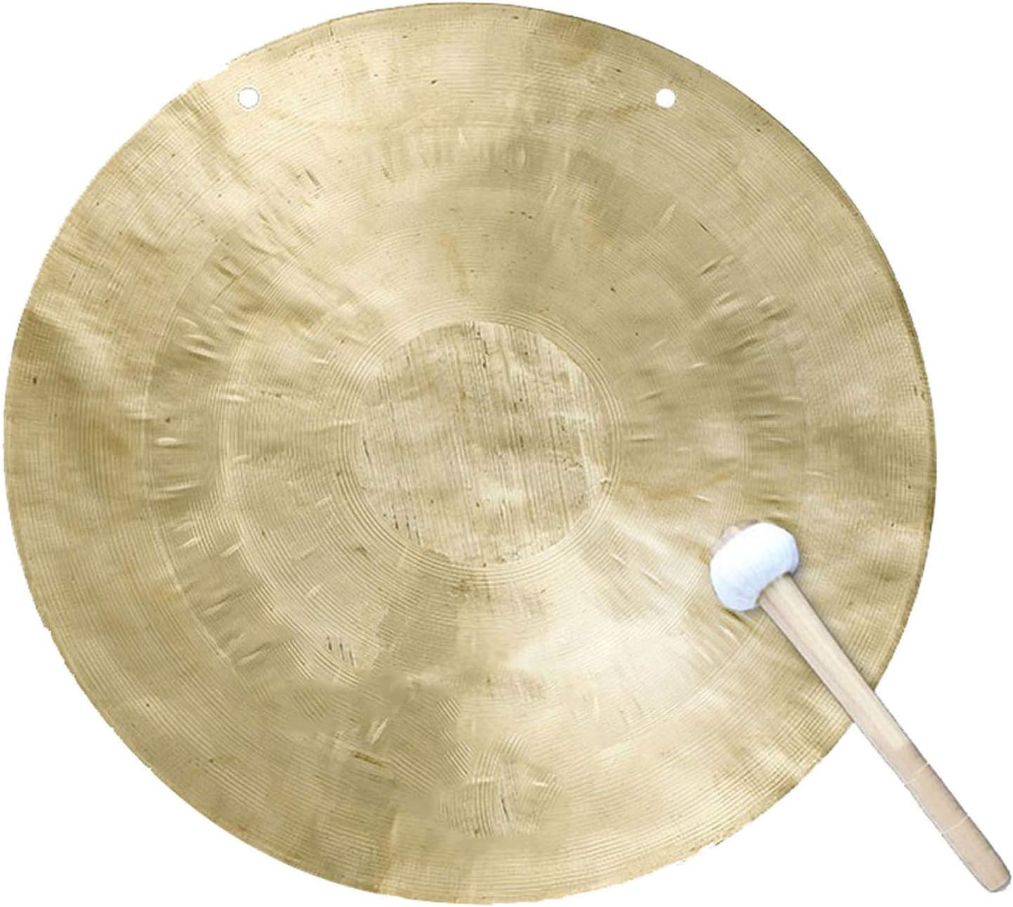 Gong Feng gong/Wind gong Handcrafted Music Instrument, Unique Sound - Perfect for Music, Meditation, Relaxation, Stress Relief and Decoration Contains kapok gong Hammer,35cm/13.78in