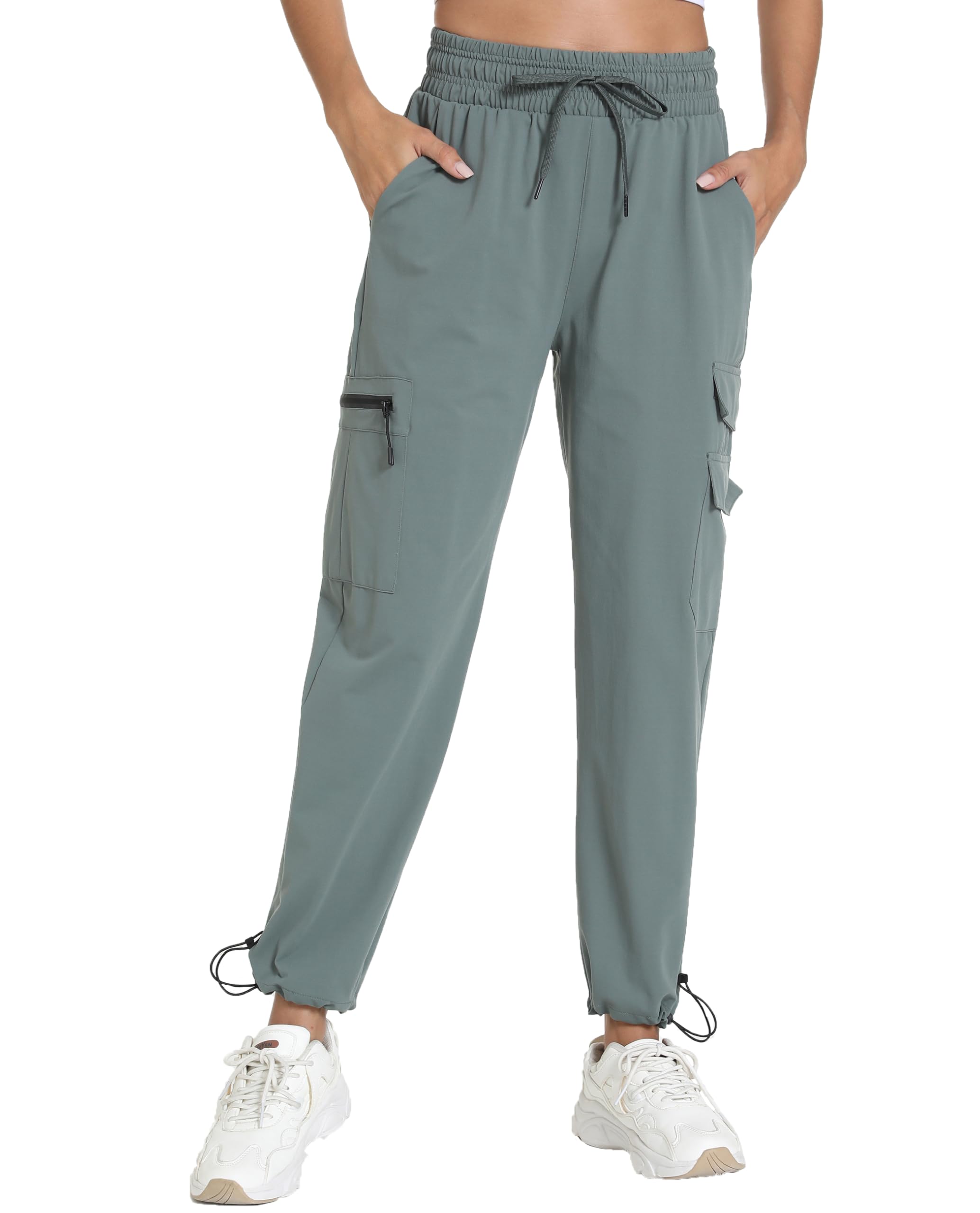 bepopotan Quick Dry Women's Cargo Pants with Pockets Lightweight Hiking Joggers for Workout Athletic Casual Outdoor Camping