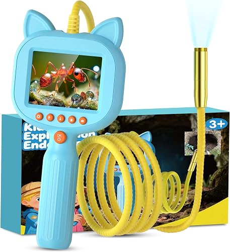 Kids Borescope Toy with Light, 1920P HD Endoscope Snake Wildlife Camera with 2.8