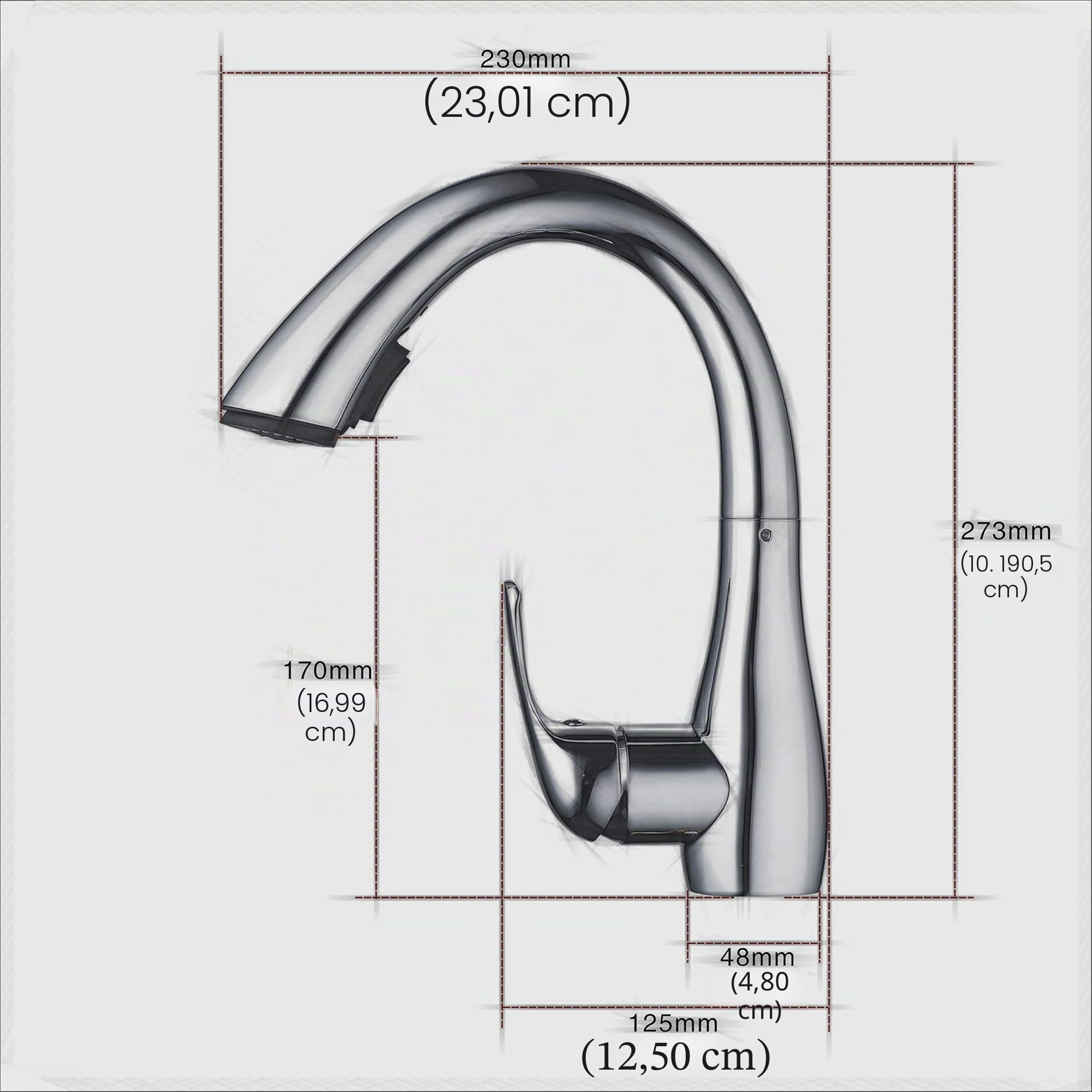 Beelee BLSS1749B Robinets d'évier de cuisine avec bec pivotant extractible à 360 °, poignée unique, robinet mitigeur monobloc de cuisine, pulvérisateur 2 fonctions, noir