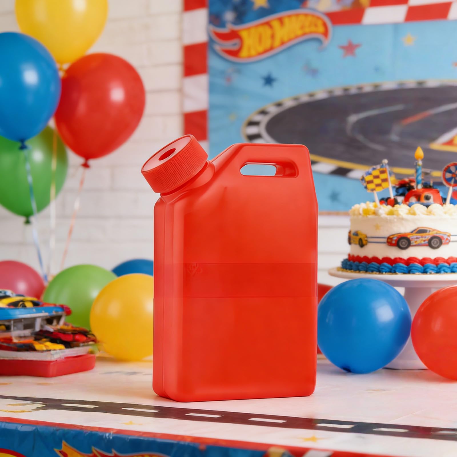 PANGBOER Gobelet à boire sur le thème de la voiture de course avec pailles attachées pour enfants - Gobelets de fête d'anniversaire pour garçons et filles