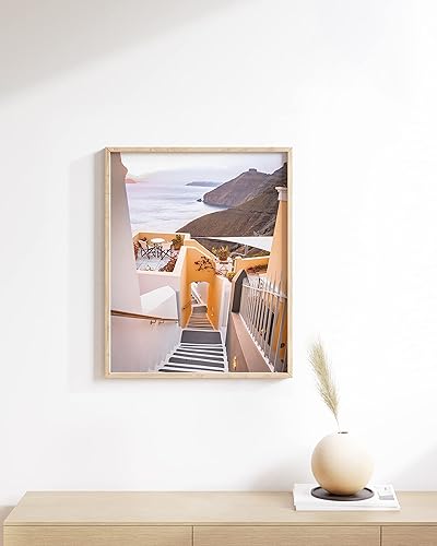 Miniatura 5 de HAUS AND HUES Pósteres de escenas de playa y arte mural de Italia - Hermoso paisaje y decoración de playa en el lago, arte de pared mediterráneo de