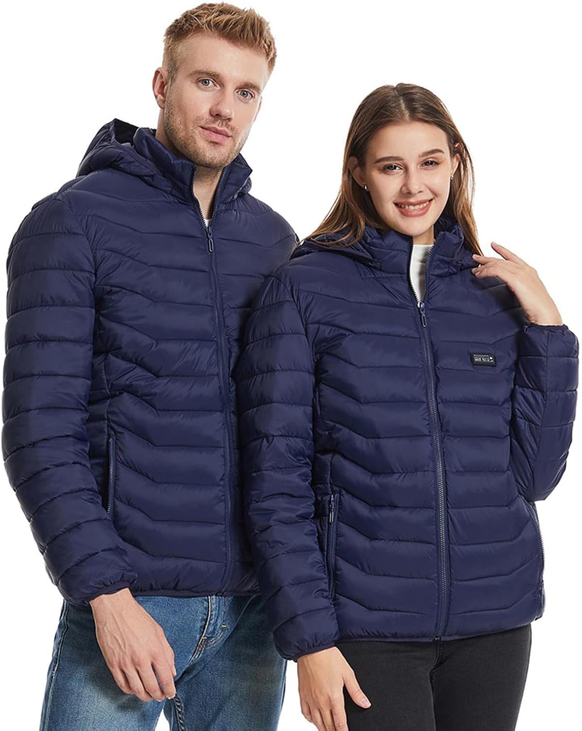 Heated Jackets for Men Women Windproof Multi-Zones Heating Winter Coats Hood USB Charging Unisex Adult Puffer Jacket
