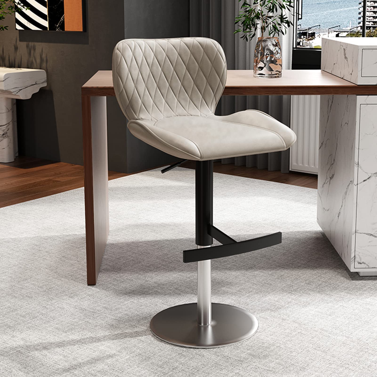 Amazon｜絶妙なバースツールモダンなキッチンスツール回転