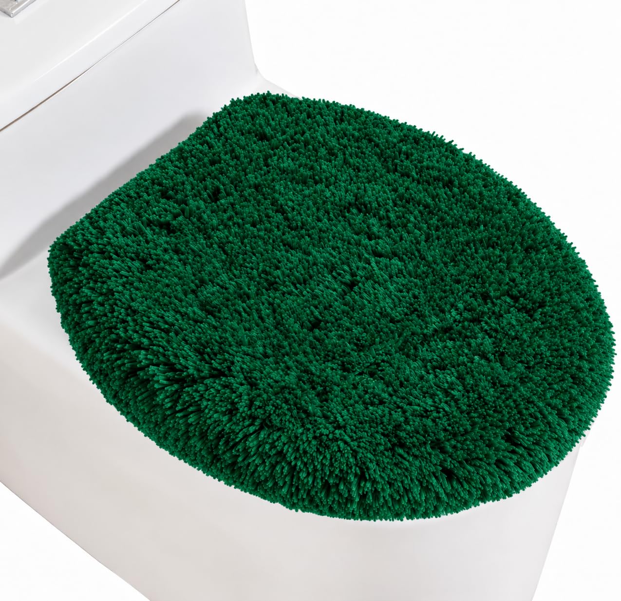 Microfiber Toilet Lid Cover, 17.5"x15" Fits Round Oblong and Elongated