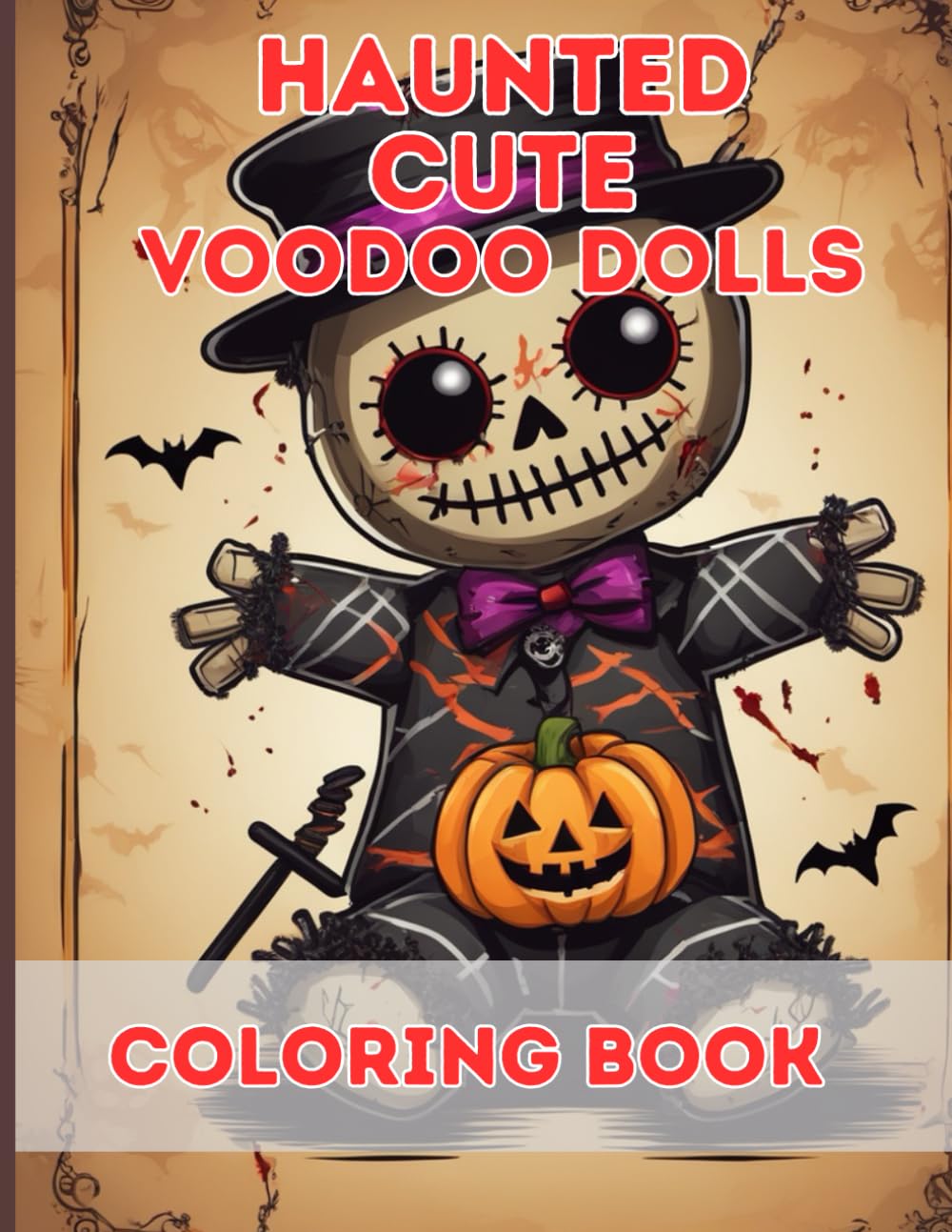 Haunted Cute Voodoo Dolls: Coloring Book