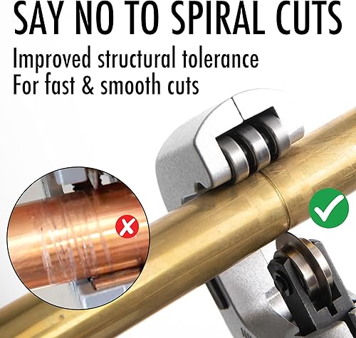 Miniatura 2 de Cortador de tubos de cobre de 14" a 2" (0.236-1.969 in), cortador de tubos, cortador de tubos de alta resistencia para tubos de cobre, acero