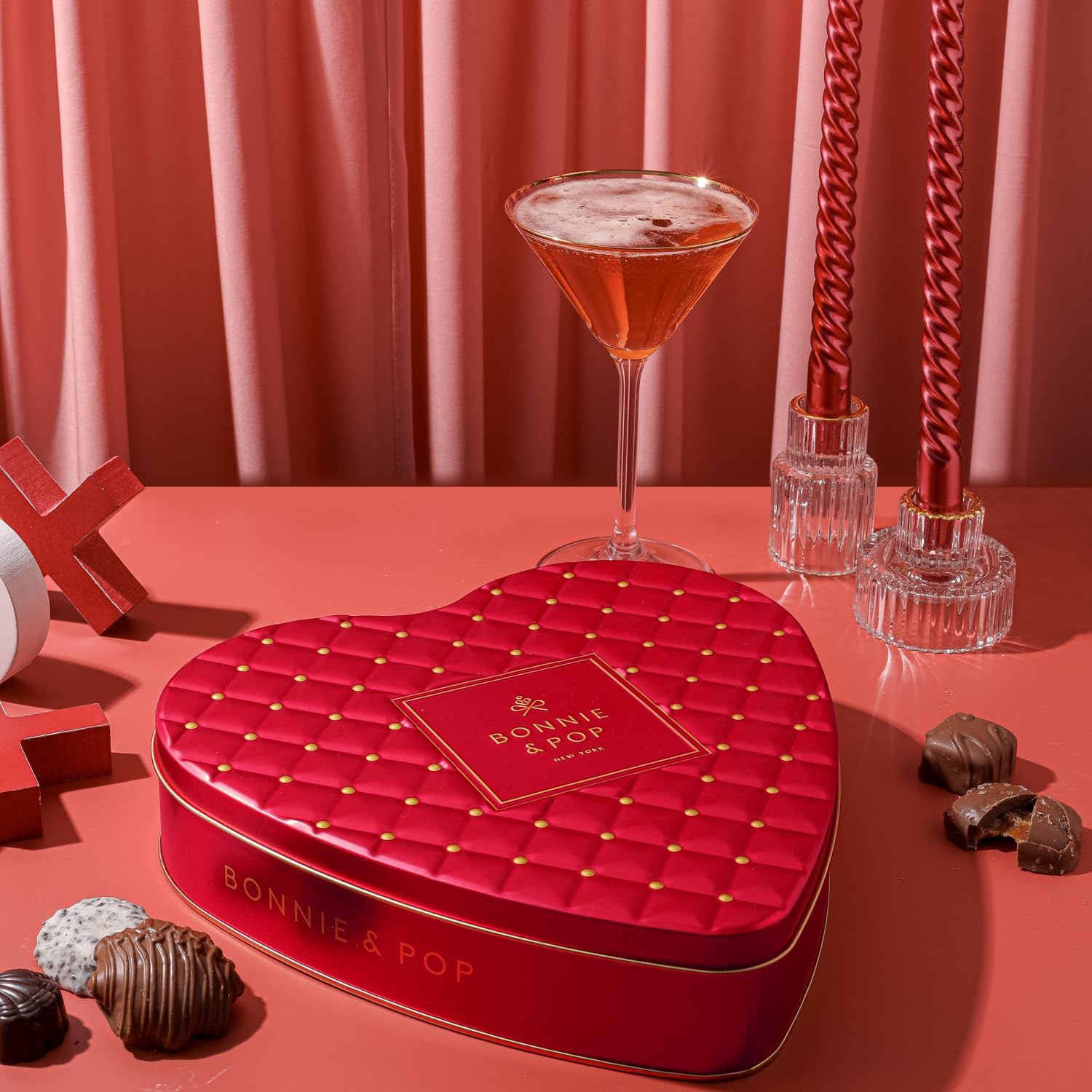 Chocolate Gift Basket |  Shaped Gift Present for Mom, Grandmother, Wife, Spouse with Assorted Milk Chocolate Truffles | Bonnie and Pop