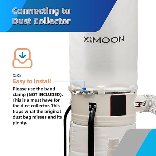 Miniatura 4 de 70333 Bolsa de repuesto para colector de polvo POWERTEC DC-1512 Bolsa de recolección de polvo compatible con JET y más sistemas de recolección de