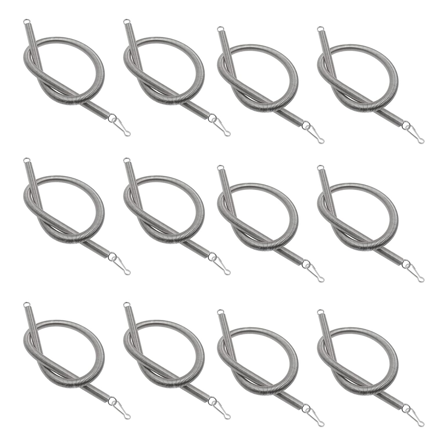 12 PCS Steel Extension Spring Long Screen Door Spring - 12" Length - 0.35" Diameter