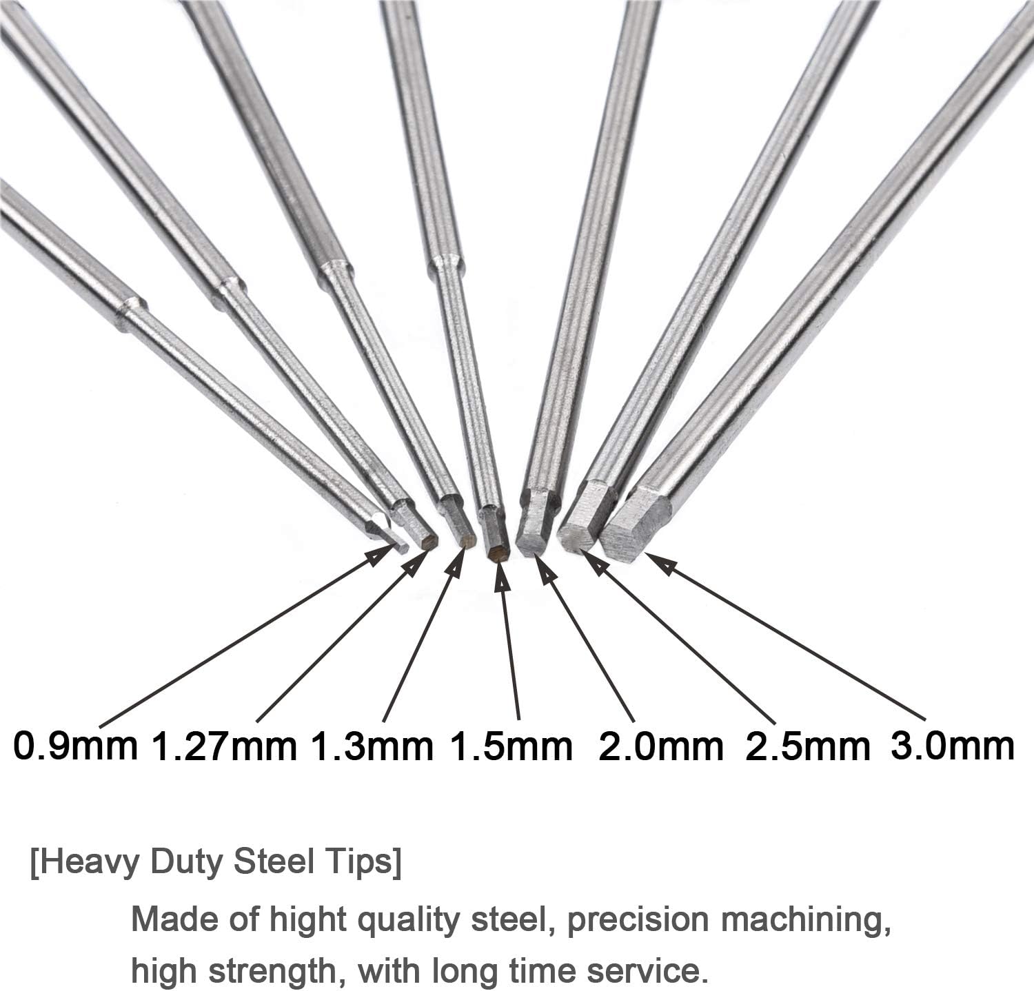 YoungRC RC Screwdriver Tools Kit 7pcs Hex Screw Driver Set for RC Models | 0.9mm 1.27mm 1.3mm 1.5mm 2.0mm 2.5mm 3.0mm