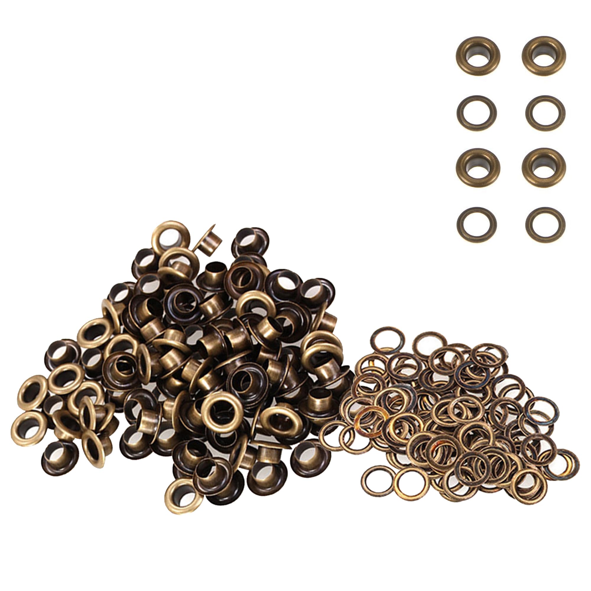 Weddecor 5mm Bronze Brass Eyelets Grommets Washers 100pcs Leather Craft