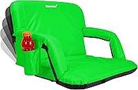 Vista 11 de Driftsun - Paquete de 2 sillas para estadio reclinable con respaldo, de lujo, silla deportiva plegable para gradas, césped y patios traseros