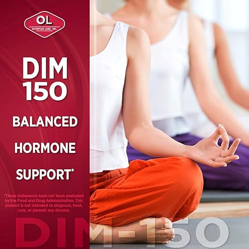 Miniatura 13 de Olympian Labs DIM Supplement 100mg - Cápsulas - Diindolilmetano para el equilibrio de estrógenos, alivio hormonal de la menopausia, tratamiento del