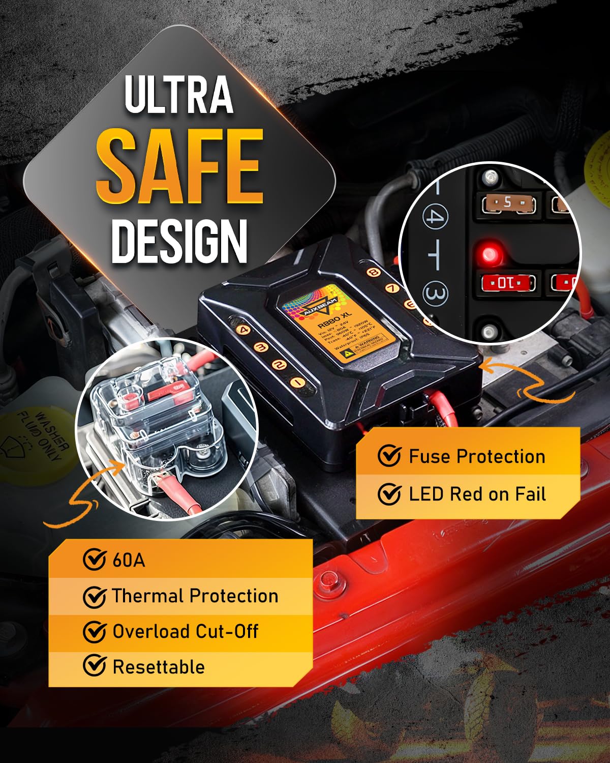 Auxbeam 8ギャングスイッチパネル RB80 Amazon.co.jp: Auxbeam RGB 8ギャングスイッチパネル 5.3インチ RB80