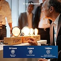 Vista 7 de FLSNT Dimmable LED Candelabra Light Bulbs 60W Equivalent E26 Base, B11 LED Chandelier Candle Light Bulbs, 2700K Soft White, 6 Pack UL,CA65 Listed.