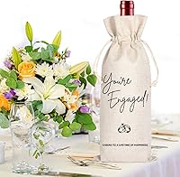 Vista 5 de Bolsa de vino de compromiso Regalo de compromiso Bolsa de vino de compromiso personalizada Regalo de compromiso para parejas Recién casados