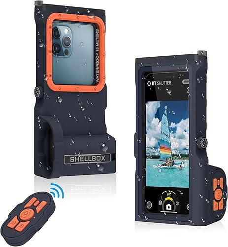 Funda protectora profesional con control remoto Bluetooth para teléfono de buceo, natación al aire libre, esnórquel, surf, fotos subacuáticas, para