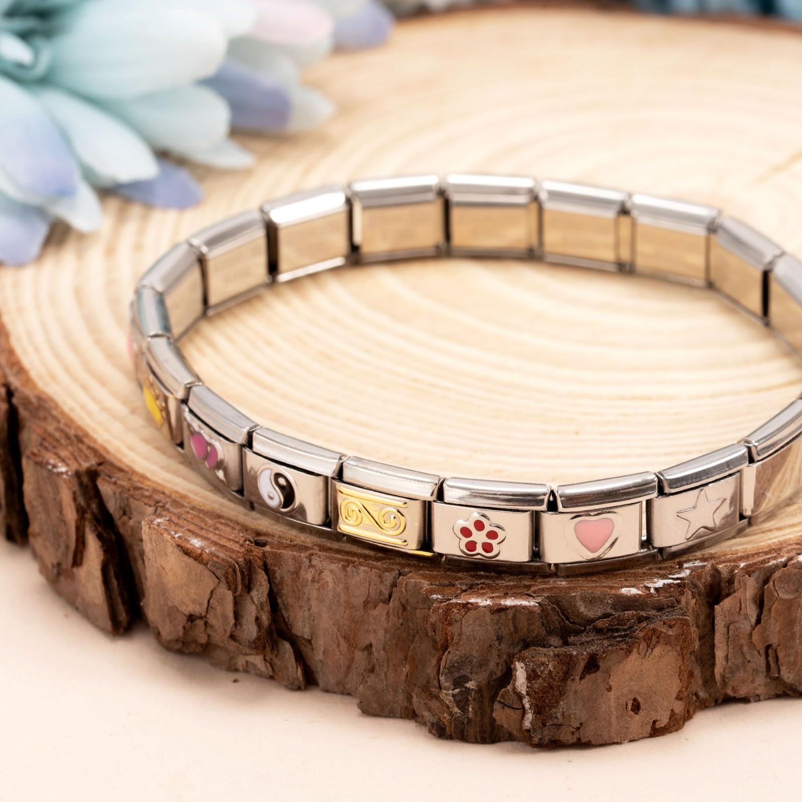 Kunoli italian charm bracelet set-9mm,Geschenk für frauen mama,italian charms,Abnehmbar Italienisches Charm