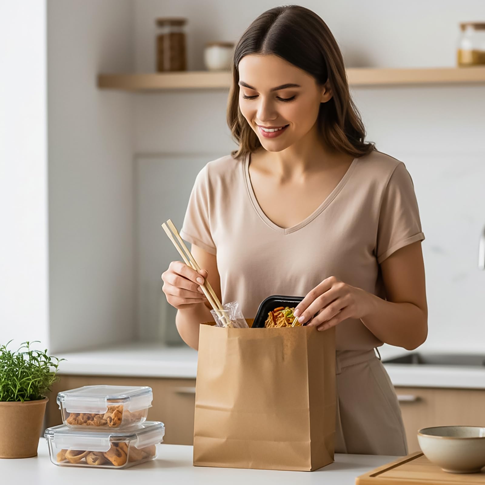 Bamboo Chopsticks - 360 Pairs Disposable -7