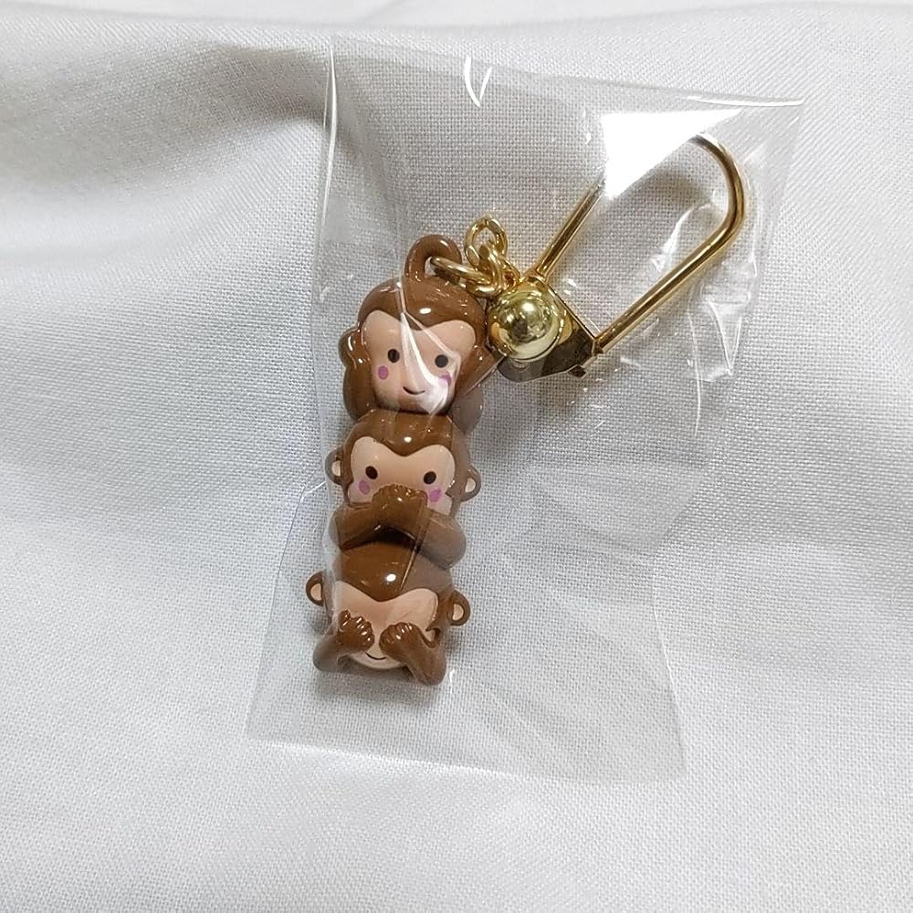 Amazon.co.jp: 日光東照宮 お守りキーホルダー 3サル 見ざる聞かざる