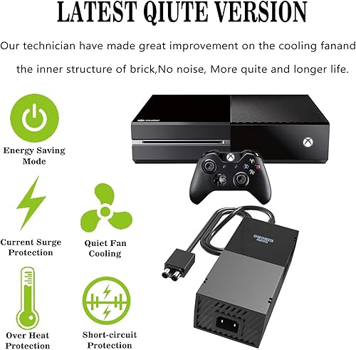 Miniatura 3 de Power Brick Compatible with Xbox One Power Supply Brick for Xbox One, KSW KINGDO Power Supply for Microsoft Xbox one Sole Newest Quietest Version