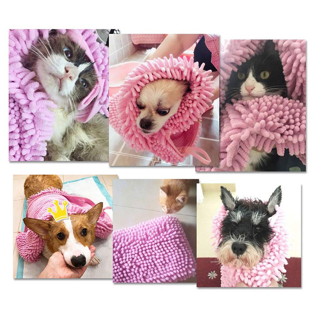 Serviette de Bain, Serviette pour Chien Peignoir pour Animaux Chien Chat Serviette Chien Robe de Chambre Rapide Séchage