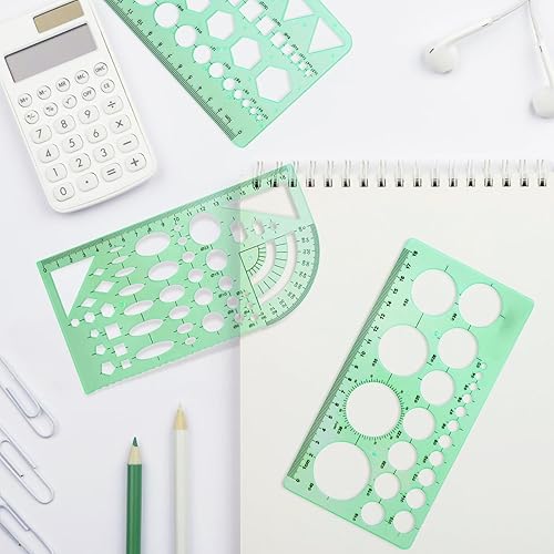 Miniatura 3 de 3 plantillas de círculo, herramienta de dibujo circular, plantilla de círculo, plantilla de círculo de regla para dibujar, plantillas geométricas
