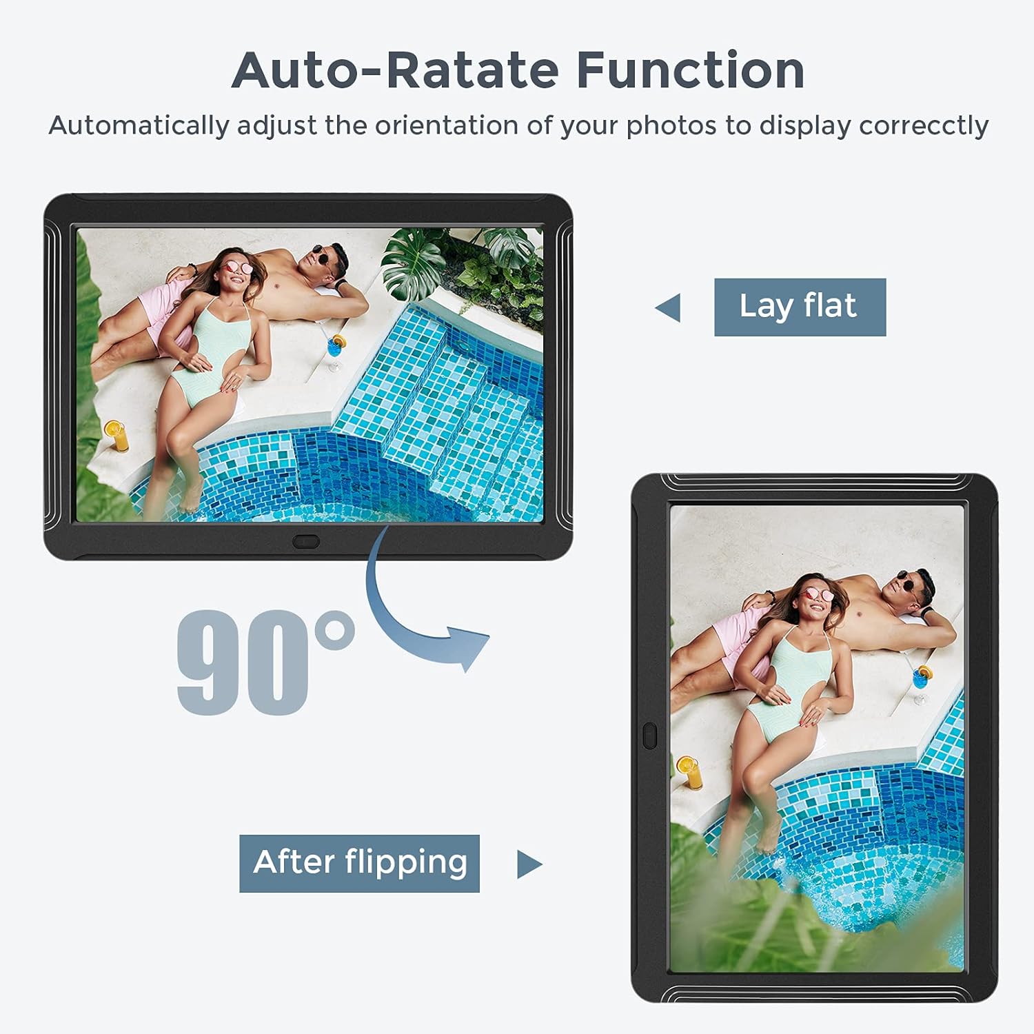 Best Seller 10 Inch Digital Picture Frame, toberto 16:9 Digital Photo Frame 1920x1080 IPS Screen Electronic Picture Frames Support 1080P Video, Music, Auto Rotate, Slideshow, Remote, Calendar, Time (Black)