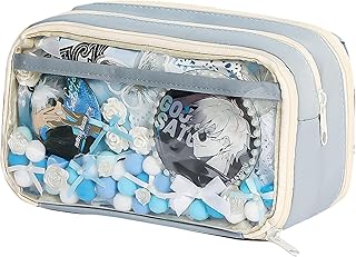 [ＫＳＬＡＴ] 筆箱 透明ポーチ いたペンケース 痛 大容量 12層ストレージ 筆入れ 小物入れ 収納ケース 小学生 中学生 高校生 男の子 女の子 見せる 推し 可愛い