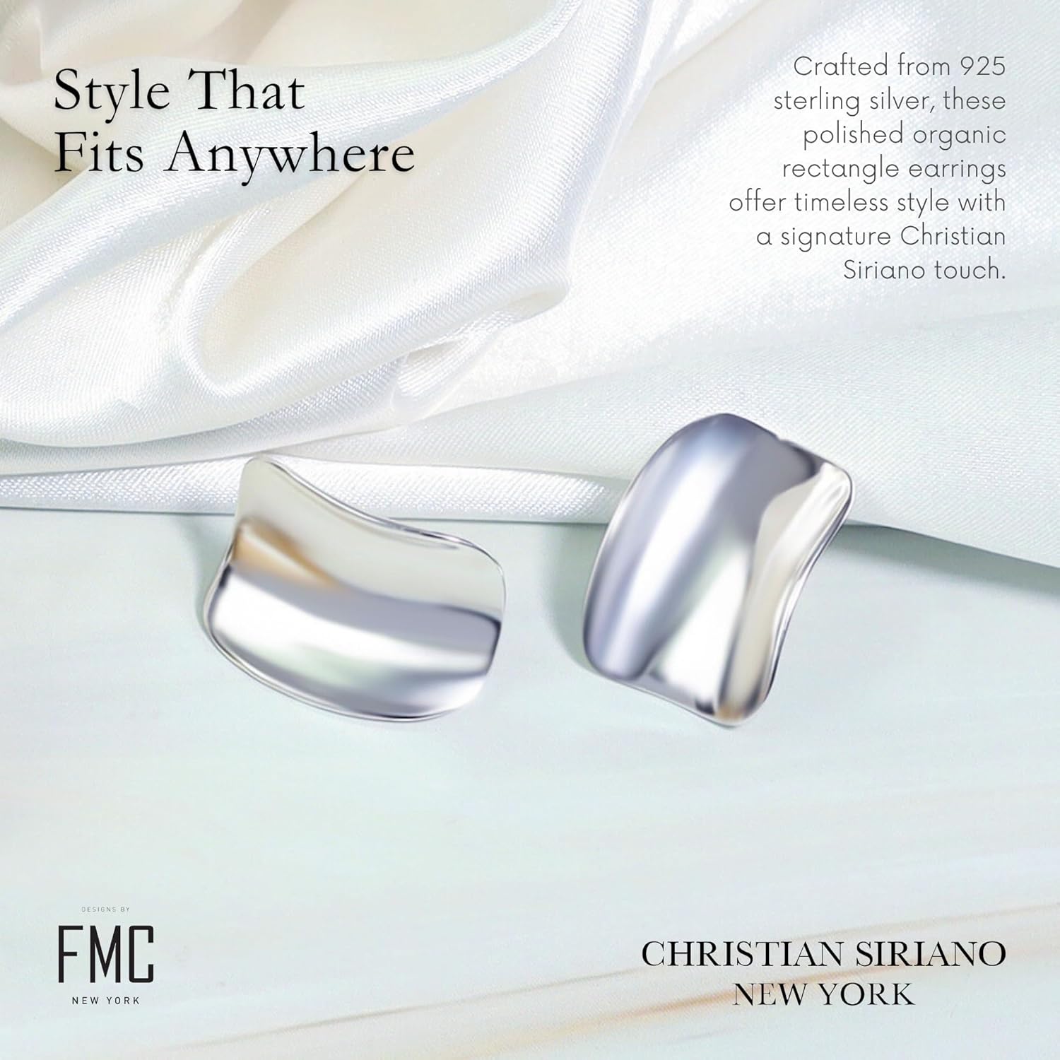 18K Gold Plated Sterling Silver Earrings for Women – Pure & Polished, Twist, Square, Hinged Tube, Abstract & Heart Shape Hoops – Lightweight, Hypoallergenic, Non-Tarnish Jewelry (Sizes: 3x35mm-46x30mm) - Image 3